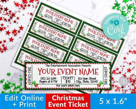 Christmas Ticket Template